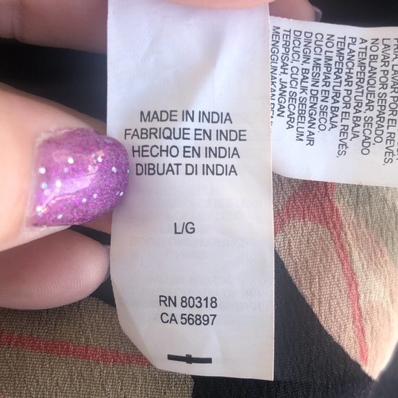 Lucky Brand Black and Pink Long Sleeve Shirt Dress - Picture 10 of 11